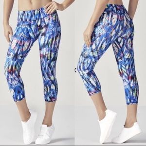 Fabletics Salar Get to Know Me Multicolor Capri Leggings Small Training pants